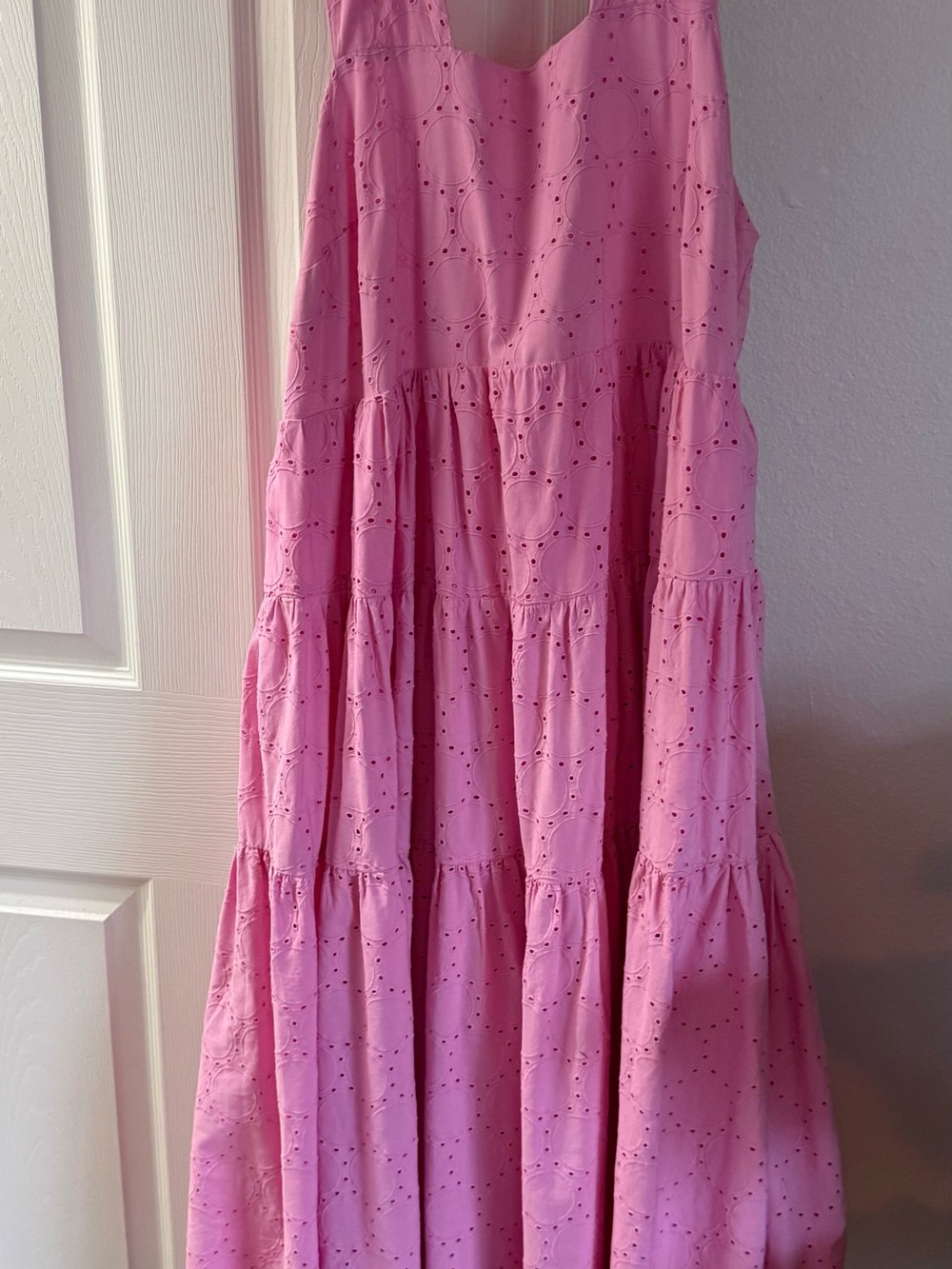 Anthropologie Pink Eyelet Tiered Dress for Kids